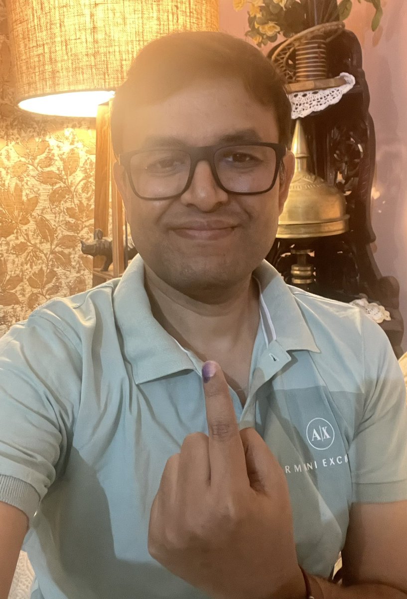 Done the duty. No matter where I live, I'll always vote in Assam. #ElectionDay