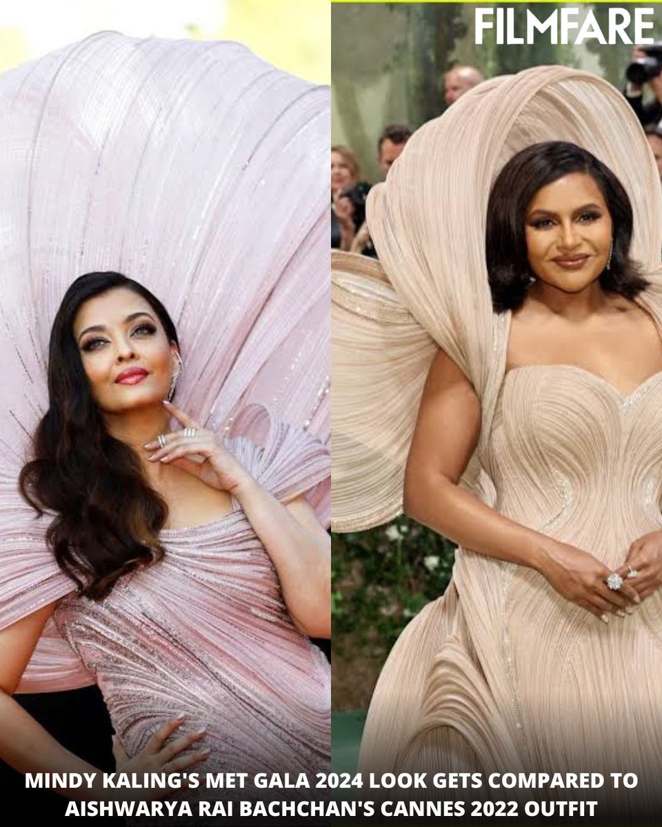 It's a fashion faceoff! 💯

Netizens find similarities between #MindyKaling's #MetGala2024 look and #AishwaryaRaiBachchan's #Cannes2022 outfit.