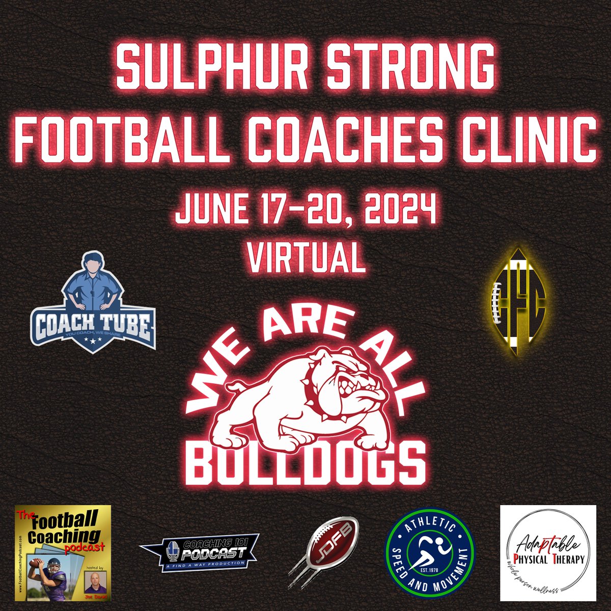 On a night where things have once again gone hectic, we are still putting together the #SulphurStrong Coaches Clinic. I'll be sharing the website tomorrow as we get it updated and ready for registration. I greatly appreciate all the coaches that have reached out thus far, and…