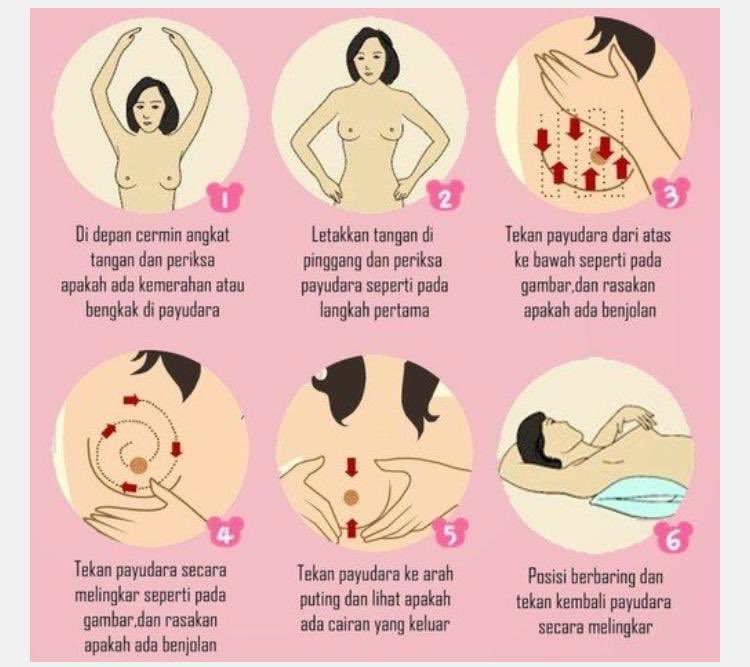 Buat para cewe jangan lupa SADARI (Periksa Payudara Sendiri) tiap h-7 mens sama h+7 mens cek payudara secara berkala, kalo dirasa ada benjolan lgsg ke dokter aja. Tetep hidup sehat, jangan lupa olahraga, banyak makan buah sayur, minum air putih, tidur yang cukup dan yang paling