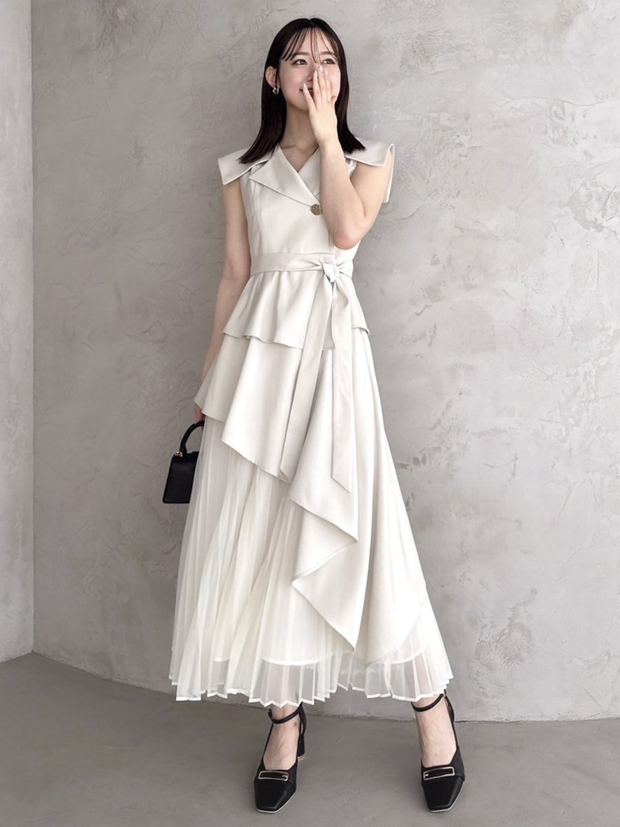 ダズリンアシメプリーツトレンチワンピース アシメプリーツトレンチワンピース（ワンピース）｜dazzlin（ダズリン