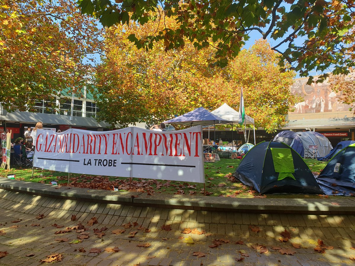 @latrobe university students launch its encampant in solidarity with #FeeePalestine