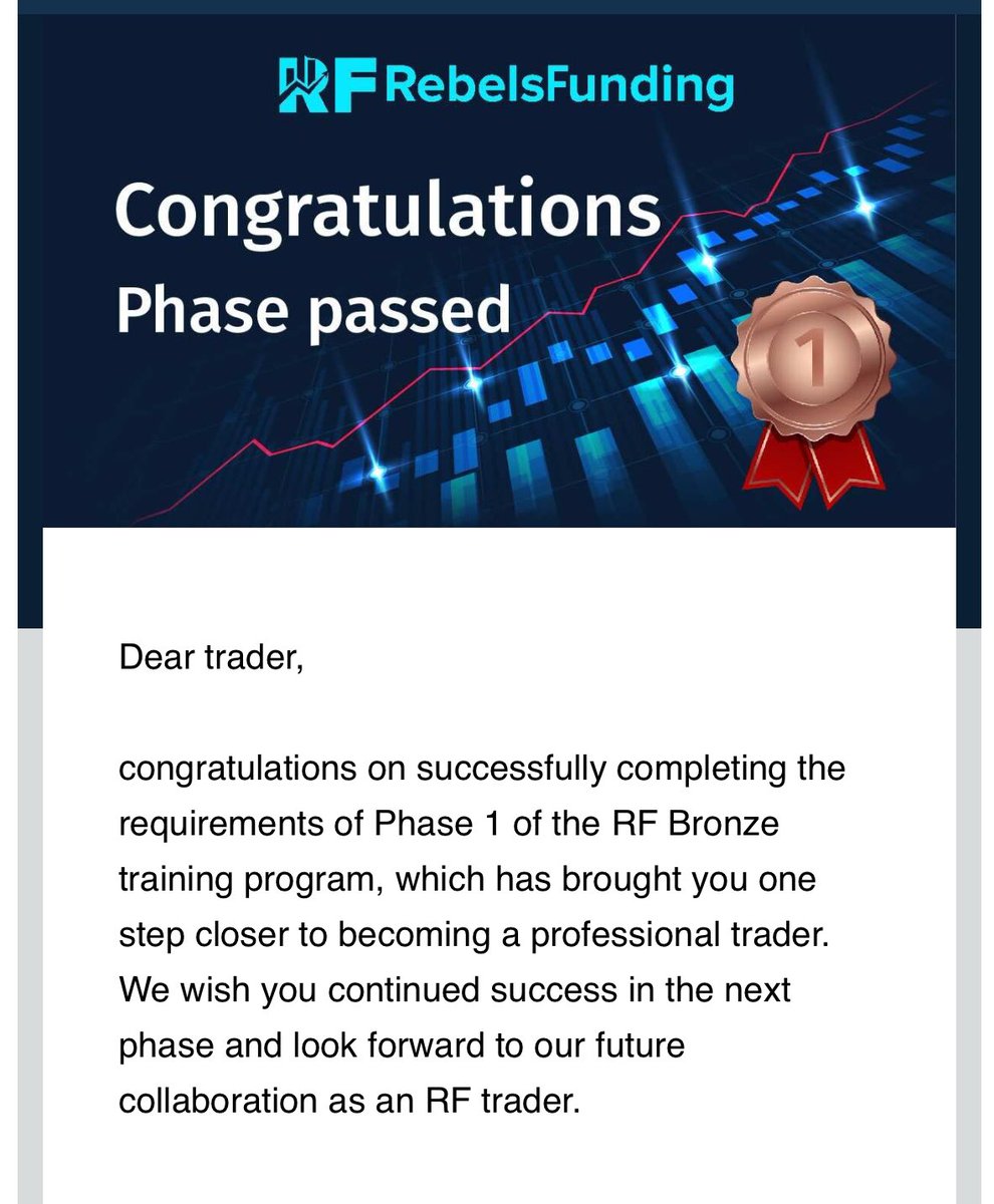 Phase 1 completed 😎, two more to go💪🏻 So far so good experience with @rebelsfunding 👏🏻 Love how easy it is to trade on their their platform, and tbh its much more fast resp compare to matchtrader #propfirms #trade #ict #xauusd