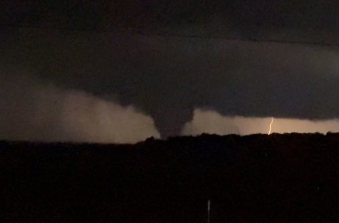 Just an awful night. This was the Barnesdall, OK tornado. #okwx