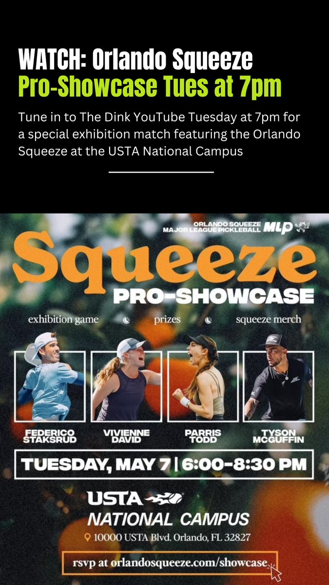 Don't forget to check out the Orlando Squeeze showcase tomorrow at 7 PM ET! Link: youtube.com/live/uxNwjvMv4…