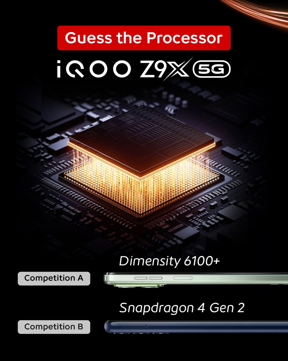 We've equipped the #iQOOZ9x with a powerhouse of a processor! Comment your answer with #FullDayFullyLoaded and let's see if you get it right.
