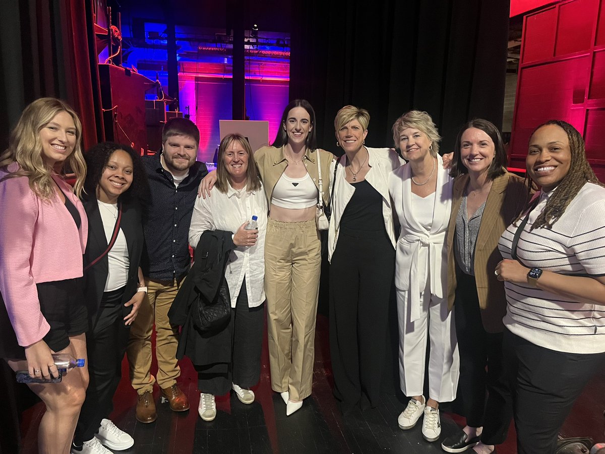 Our staff had so much fun seeing @CaitlinClark22 at the premiere! It was so great to get caught back up! Thx for hangin’ out, CC…We love you! 🖤💛