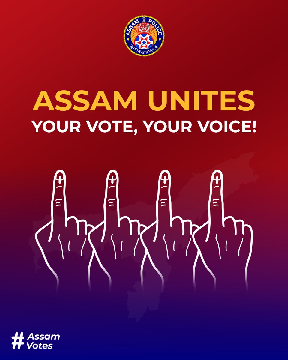 Let's come together and celebrate the festival of democracy! Every vote counts, every voice matters. #AssamVotes #ChunavKaParv