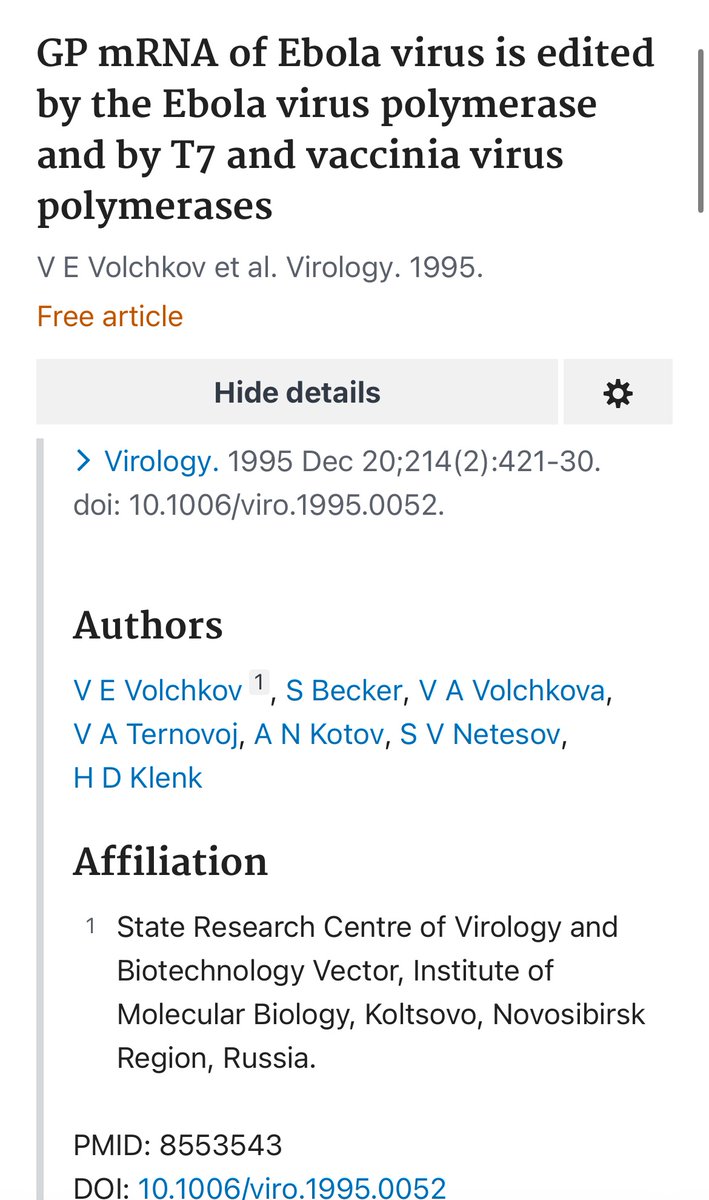 4-n)💢 Study of Furin Cleavage Site & the same Ebola GP protein (Genbank NO. AF086833.2) • Here are some papers published in 1990s, by the former USSR bioweapon researchers in Koltsovo Vector lab (V E Volchkov, V A Volchkova), related to the same Ebola-GP protein (NO.…