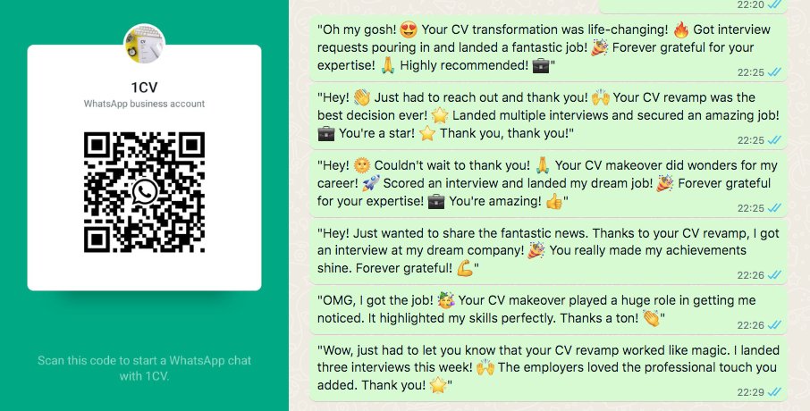 💼 Boost your chances of landing your dream job with our revamped CV packages!
-
1️⃣ Connect 🛠️
2️⃣ ATS friendly CV 💥
-
Employers & recruiters LOVE our revamp CV
Explore now 👉🏿
-
📎 wa.me/message/CBMEH4…|
-
Read HERE | Revamp cv #jobseekersSA
👇🏿