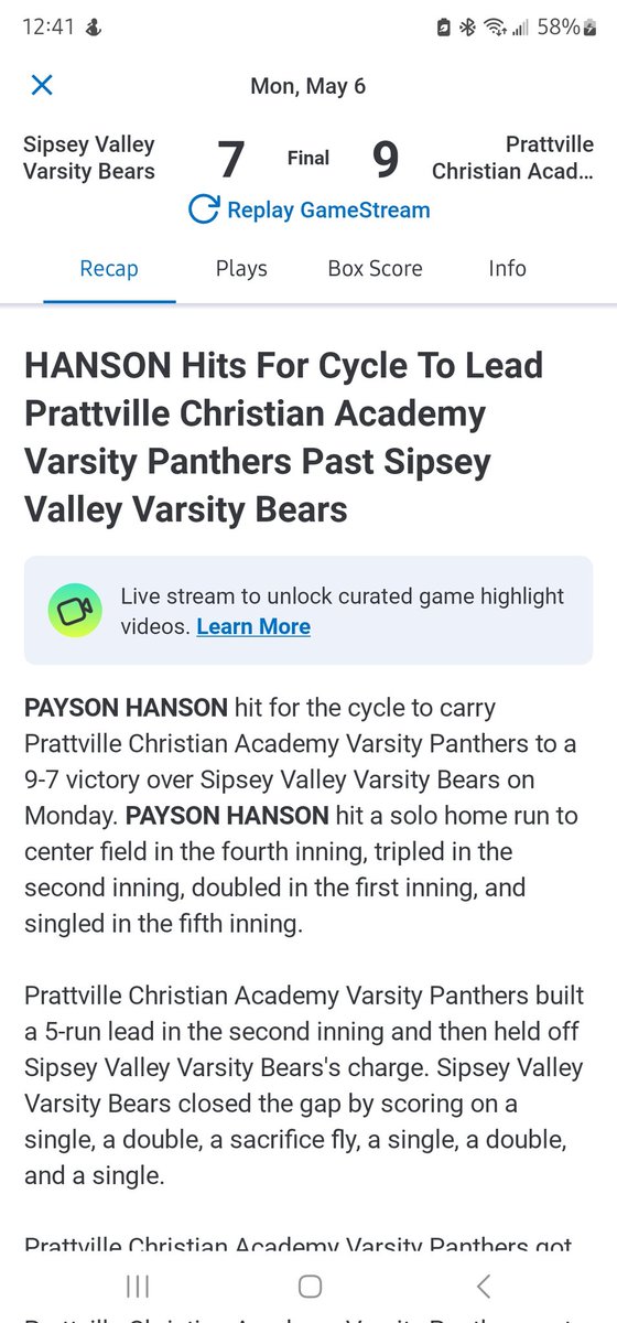 PCA_Softball_'s tweet photo. Way to go, Payson Hanson! To start off your senior season regional hitting for the cycle is the definition of hot🔥 at the right time. Congrats! Let's keep it going. #PanthersSoftball🐾🥎 #HittingForTheCycle♻️ #Unity✝️ https://t.co/zixaomEoXP