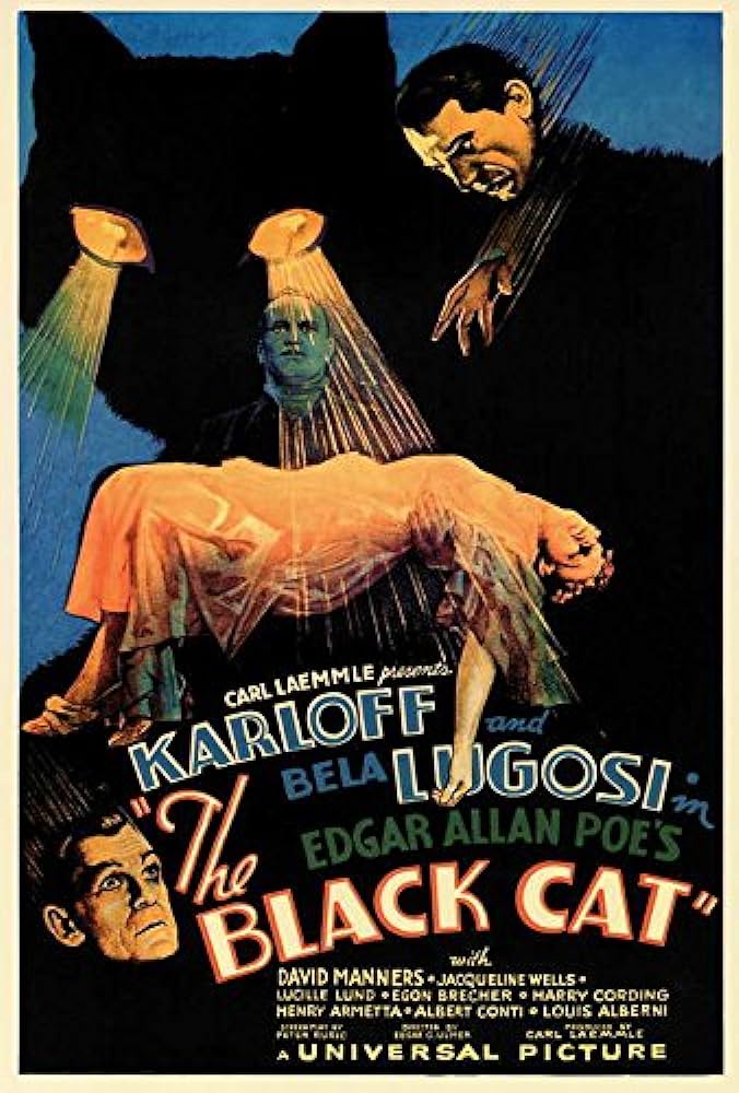Happy 90th anniversary to #TheBlackCat! Released on this day in 1934. One of my very favorities!  🐈‍⬛ #horror #BorisKarloff #BelaLugosi
