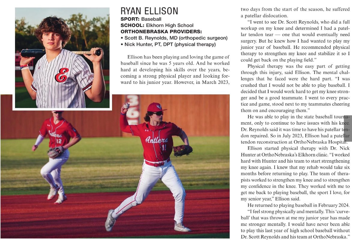 Elkhorn Baseball (@antlers_basebll) on Twitter photo Congratulations to our guy <a href="/ryanellison_11/">Ryan Ellison</a> on his Comeback Athlete Award from <a href="/OrthoNebraska/">OrthoNebraska</a>!
omaha.com/brandavestudioโฆ Congratulations to our guy <a href="/ryanellison_11/">Ryan Ellison</a> on his Comeback Athlete Award from <a href="/OrthoNebraska/">OrthoNebraska</a>!
omaha.com/brandavestudioโฆ