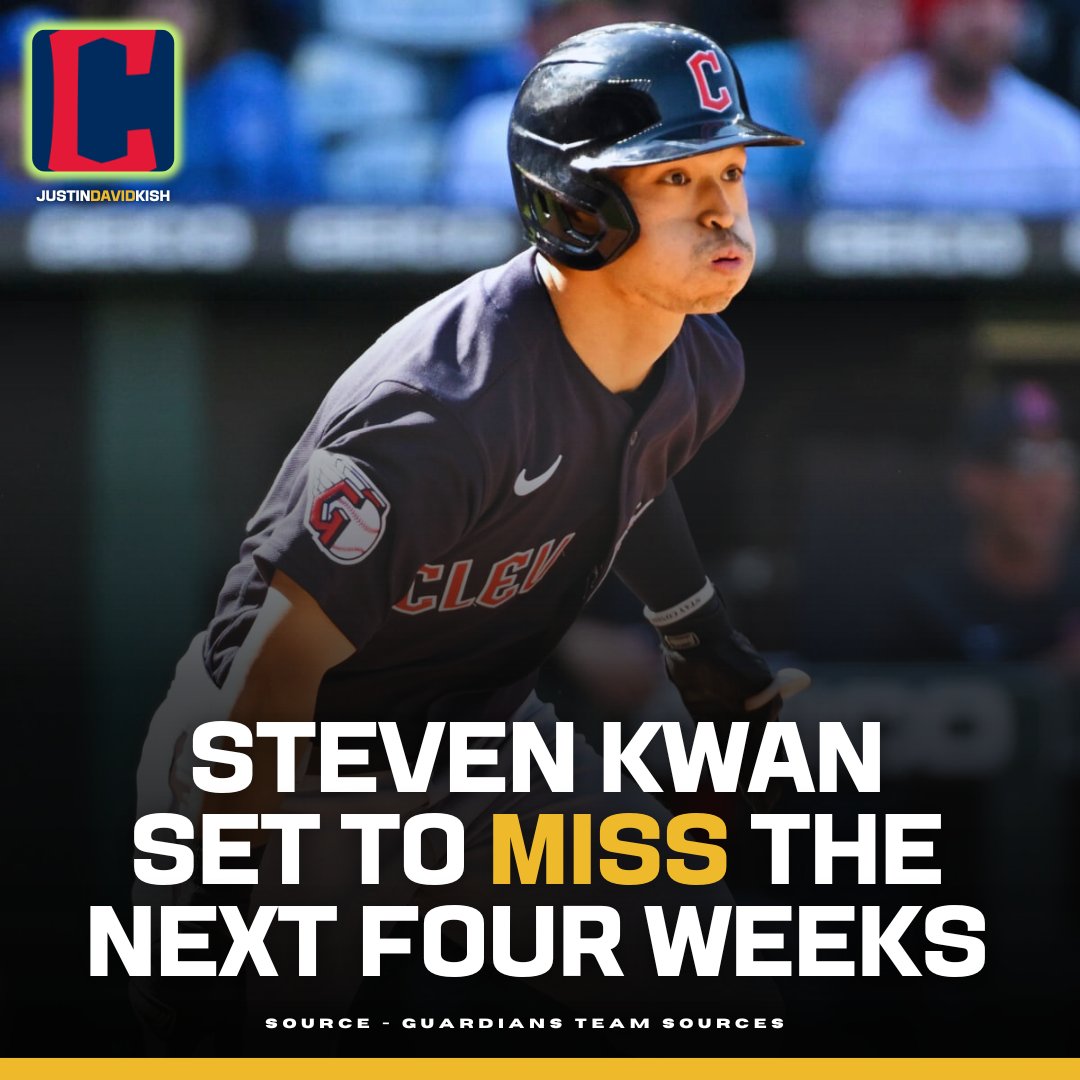 MLB Injury Report (Guardians): Cleveland Guardians outfielder Steven Kwan is expected to miss the next four weeks due to injury, according to The Athletic.
-
On Sunday, the Cleveland Guardians announced that Steven Kwan was being placed on the 15-day injured list with top…