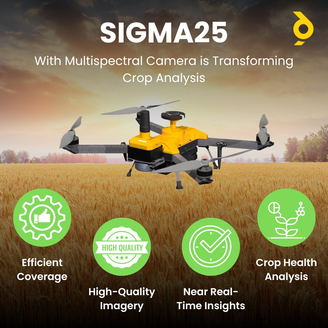 🌱 Transform Your #CropAnalysis with Sigma25 Drone’s #MultispectralSensor! 🌾

If you want to explore how we can help you, you may request a callback or reach on below number:
🔗: zurl.co/hF6w
☎️: +91 9594160160

Join us as we revolutionize the future of #farming!