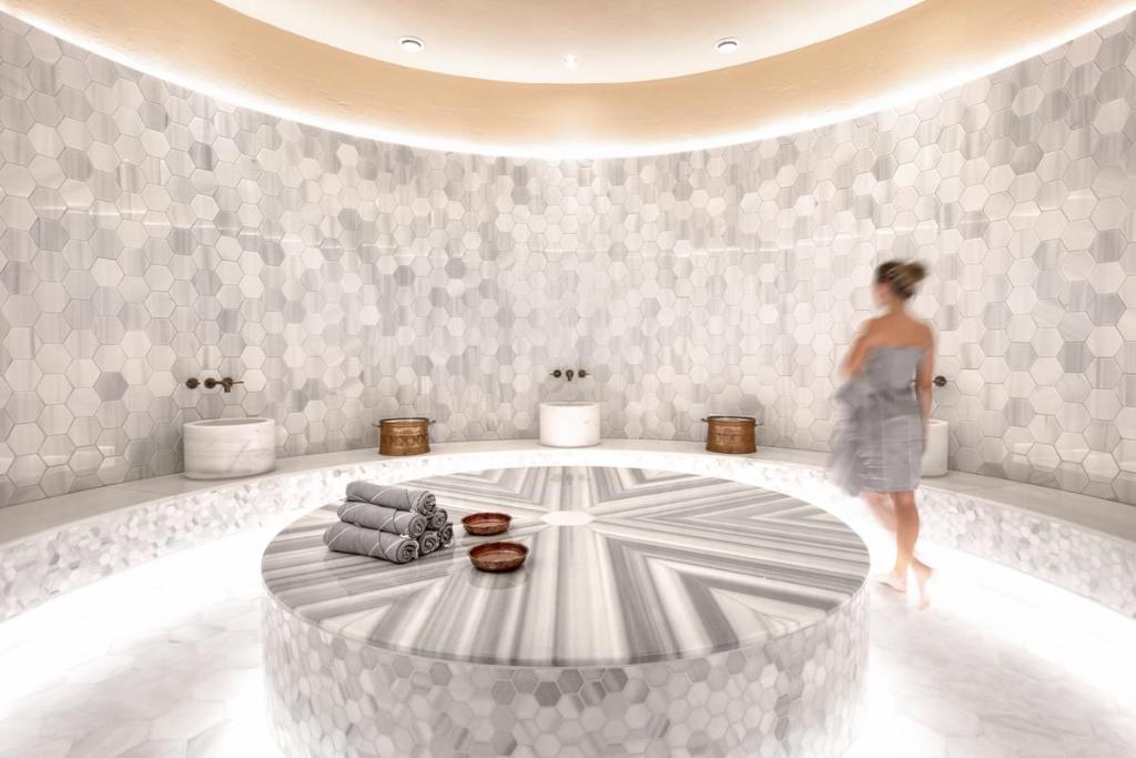 Leave the outside world behind as you step into the marbled serenity of our Turkish Hammam. Drift into a profound sense of calm as you experience our cleansing and replenishing ceremony, echoing centuries of tradition.

#JOALIBEING #Weightlessness #Wellbeing #SummerOfWellbeing