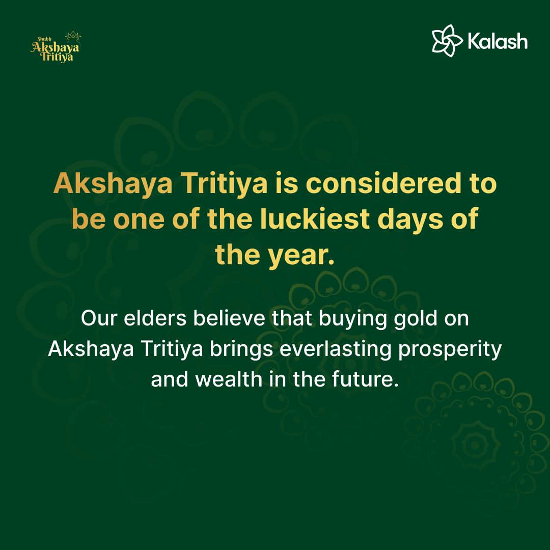 We've all heard our elders tell us that #AkshayaTritiya is the most auspicious day to buy #gold. But, do you know the significance of this day? Let's find out. This Akshaya Tritiya, get a chance to win a gold coin with Kalash! Download the app today: buff.ly/3y8l1Ct