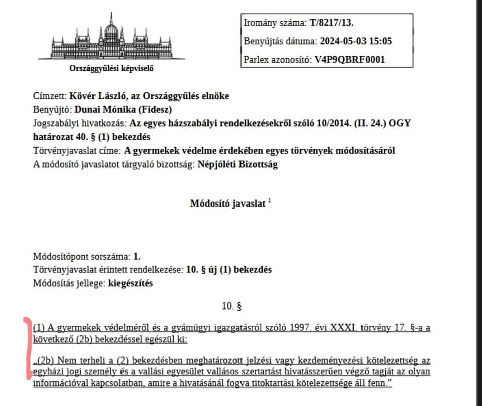 Fidesztől ez egyenesen beismerő vallomás.
Innentől kezdve a pedofília katolikus előjog lett. Lehet tapsolni. Gyermekvédelem a francokat. Pedofil védelem.....