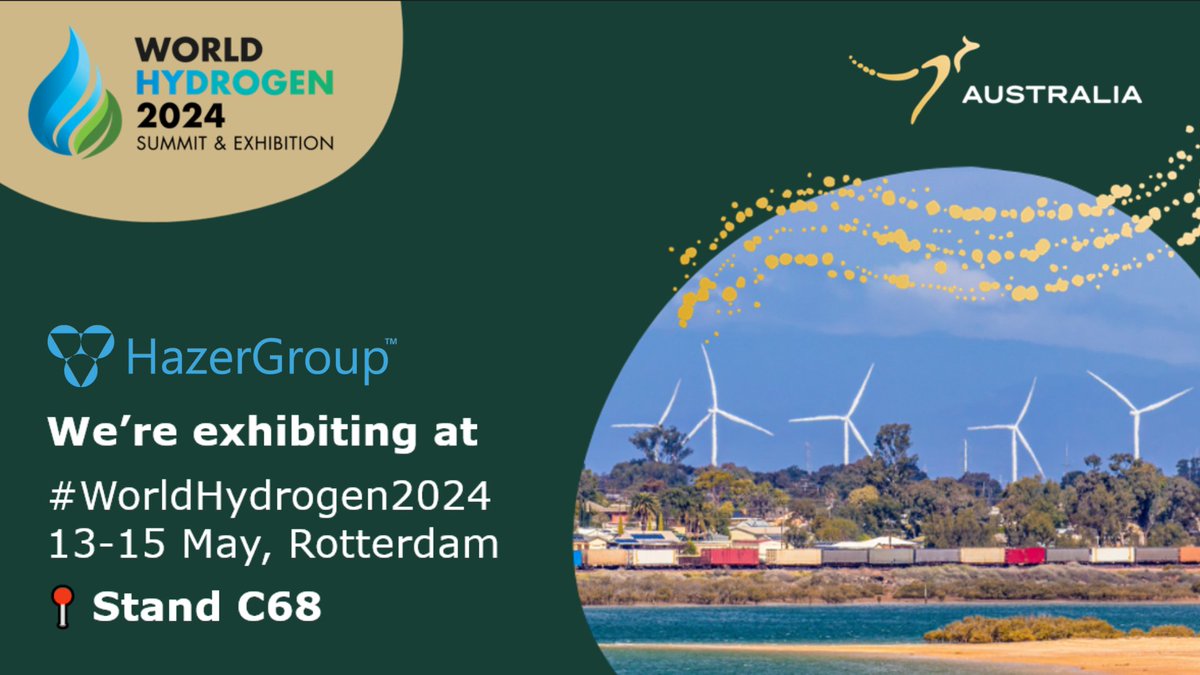 Our CCO Luc Kox heads to #WorldHydrogenSummit! Luc will be participating as a delegate with AusTrade, representing Hazer to discuss the future of hydrogen. Stay tuned for insights! 

#Hydrogen #AusTrade #HazerGroup #ASX $HZR #HydrogenSummit #cleanhydrogen #decarbonisation