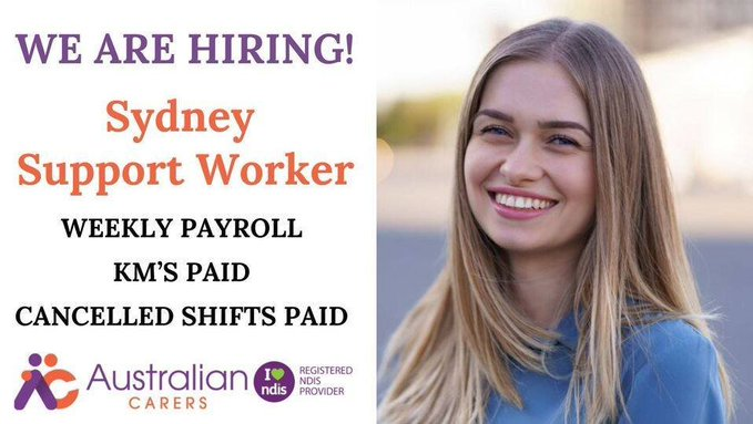 We are Hiring Sydney Disability Support Worker ( Castle Hill area) #NDIS #ndisregisteredprovider #ndisserviceprovider #NSW #sydney #australian #positions #nowhiring #jobsearch #jobsearching australiancarers.com.au/job/sydney-dis…