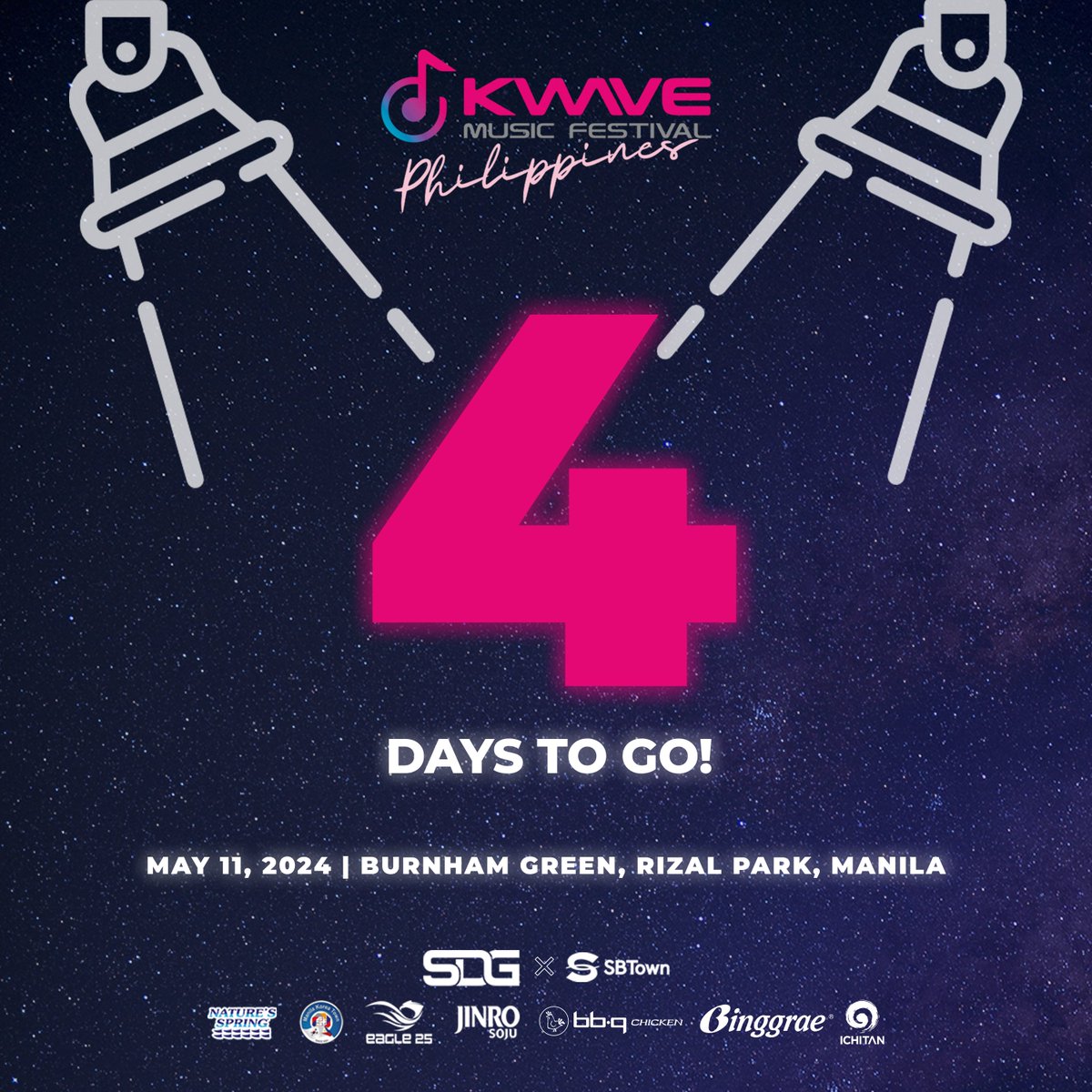 🌊 Just 4 days until KWAVE makes its splash!

Your first 4 emojis will be your wave this May 11! 👀

#THEBOYZ #fromis_9 #PLUUS #YGIG #YARA #KAIA #KWAVEPH #AbsolutelyLibre #KWAVEMusicFestival #BadmintonAsia #KWAVE