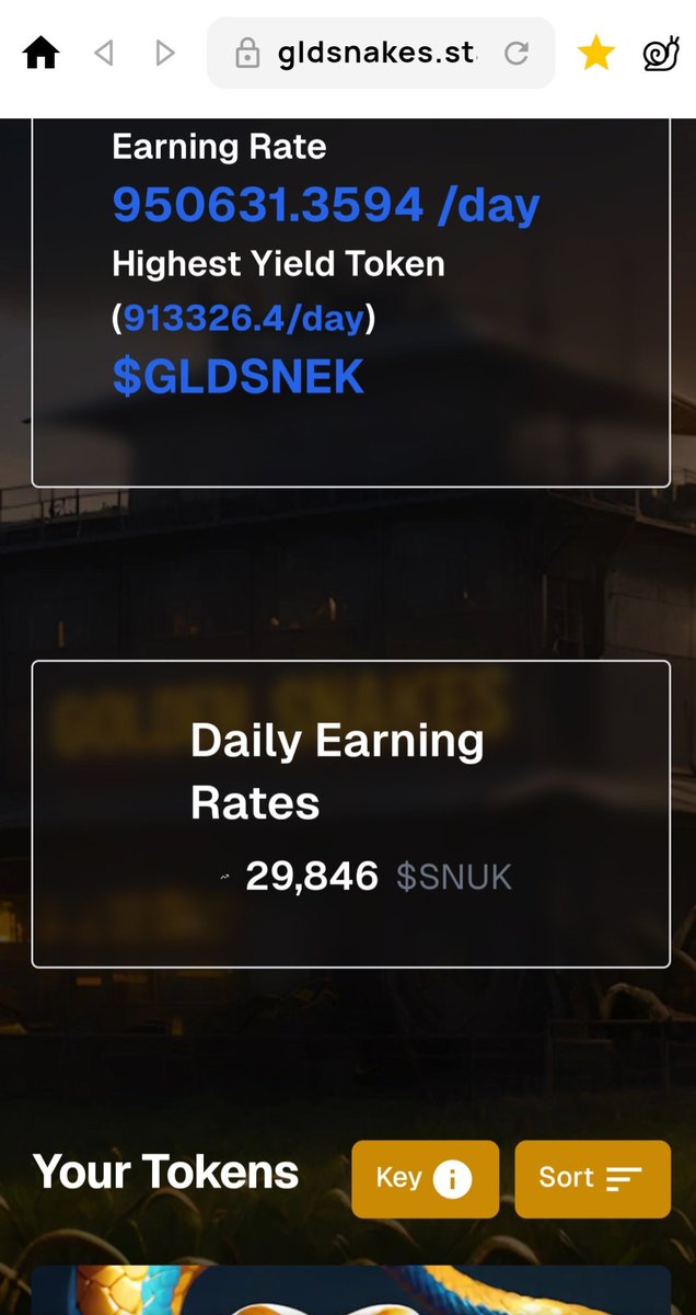 Just holding and liquid staking $gldsnek earns me daily lot of daily rewards.
Captain keeps getting more for goldies @gldsnek and moving ahead with joining hands with other projects #StrongerTogether

Best daily #PassiveIncome imo
