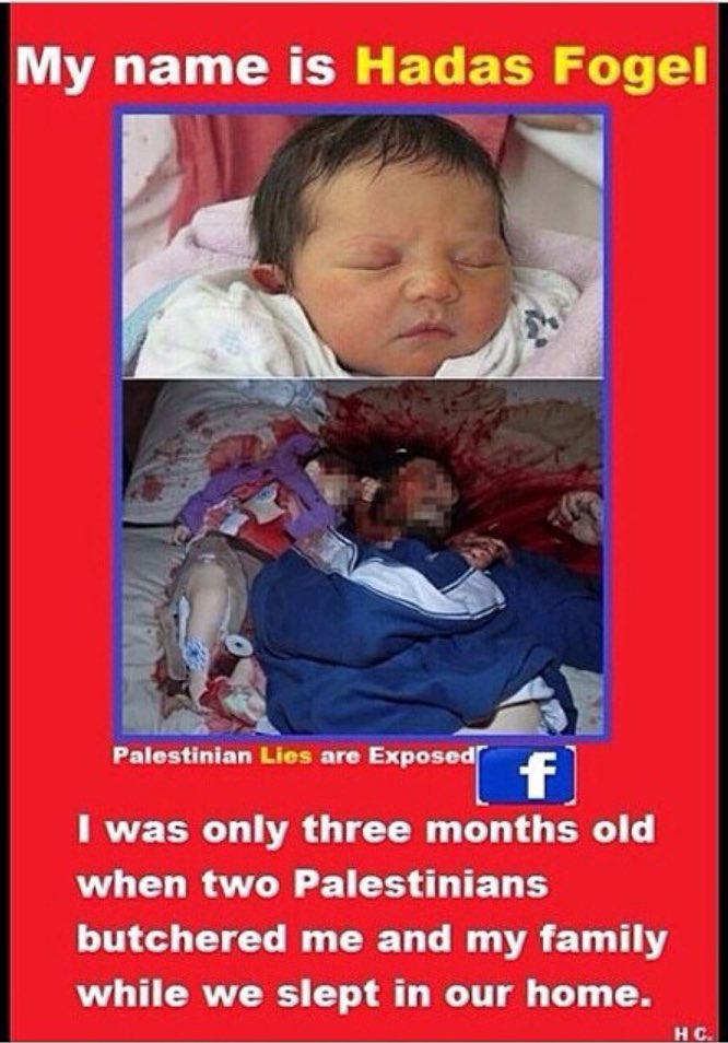 Hadas was decapitated by Palestinians