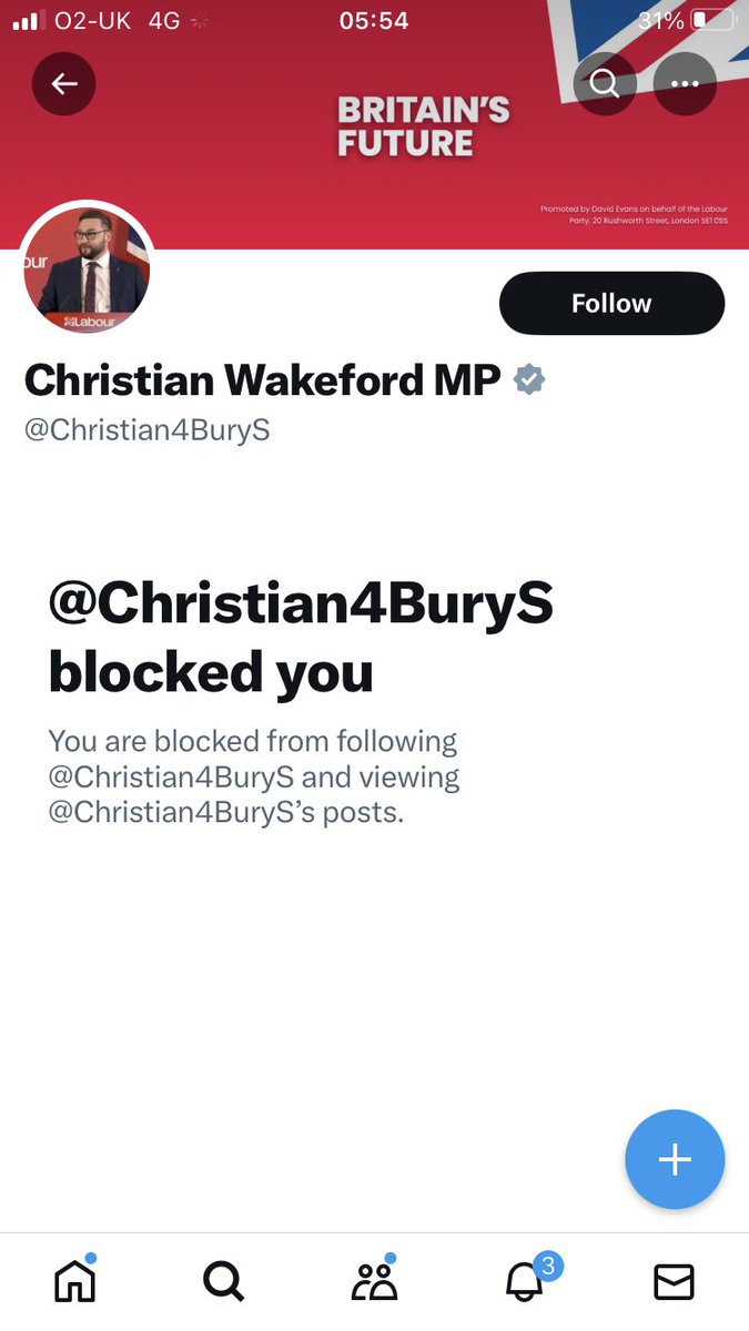 Christian Wakeford has blocked me but please don’t stop letting the public know that he is a Vice Chair of Labour Friends of Israel because he most certainly won’t. #Rafah #DontVoteLabour #LabourFriendsOfGenocide #NoVotesForGenocideSupporters @Christian4BuryS