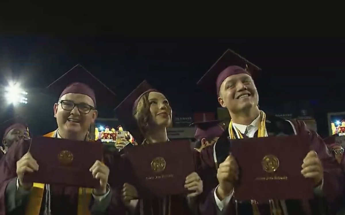 Congratulations, Class of 2024. You achieved your goal and great things are in your future. 👏👏👏 Our @ASU community is proud to welcome you as a #SunDevil4Life! #ASUgrad