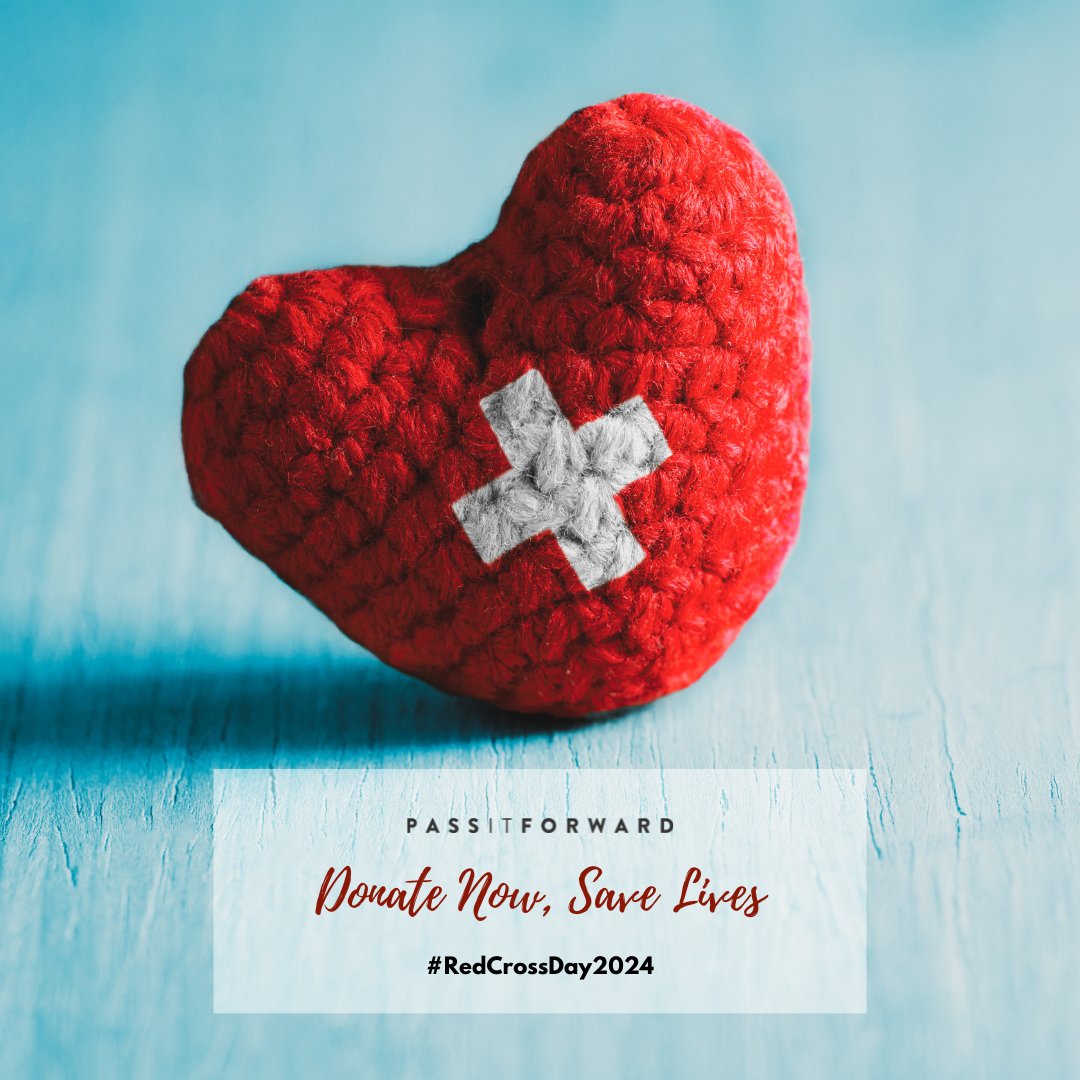 May 8 is World Red Cross and Red Crescent Day! Join us in supporting the life-saving efforts of our Red Cross partners. Donate now: bit.ly/3nwTFRH!

#PassItForward #WorldRedCrossDay #RedCrossDay #RedCross #RedCrescent #blooddonation #humanitarianaid #charity #givenow