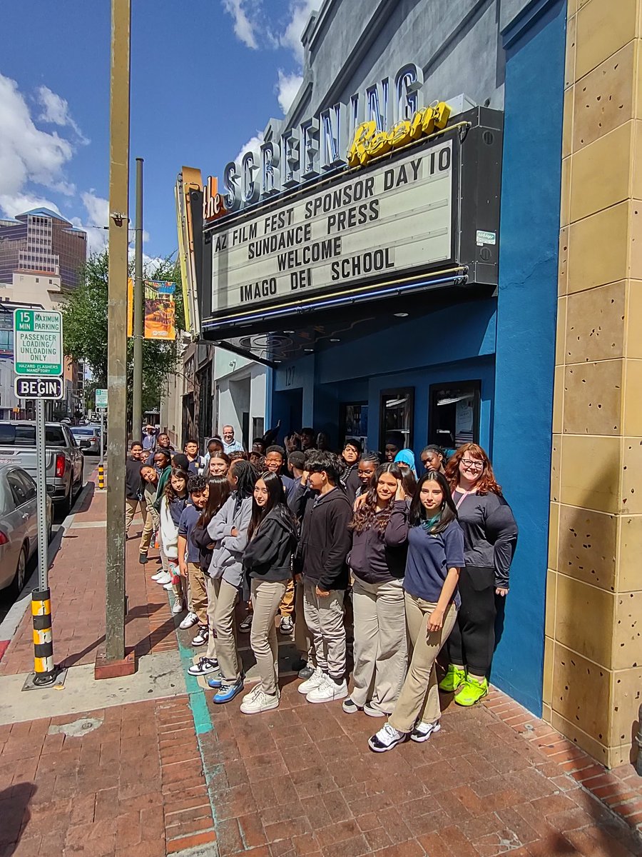 AZFilmFest's tweet photo. We're excited when our neighbors Imago Dei School came for a screening during #AzIFF
We had films, math problems using 24 frames per second, & the surprise of a beehive when they left!
Great morning!
Can't wait to have them back next year!
.
#AzIFF32
#ImagoDei
.
#SundancePress https://t.co/tg31j3oeGG