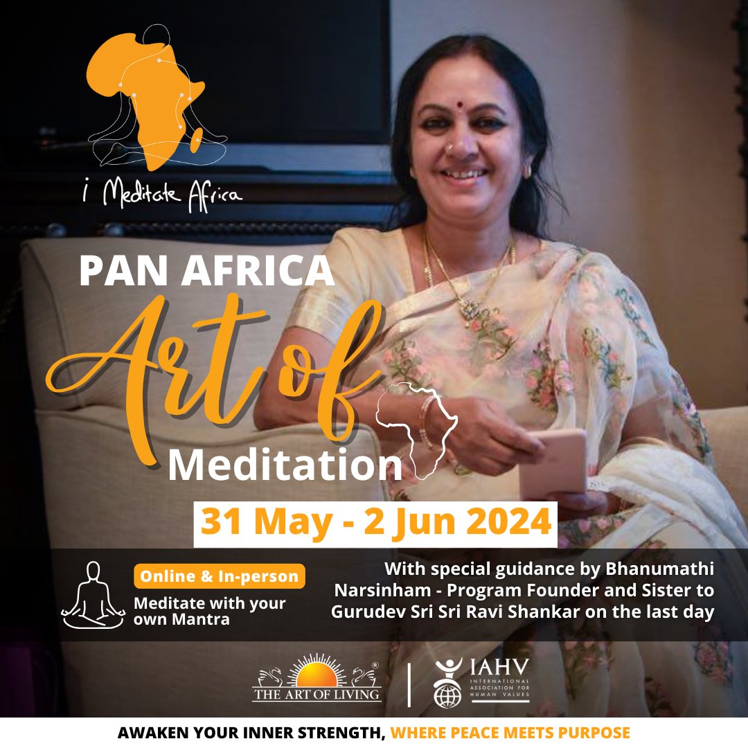 Africameditates's tweet image. Join us for a Pan-Africa meditation as we come together in peace and unity, connecting across borders and cultures for a moment of tranquility and reflection. ๐๐งโโ๏ธ #PanAfricaMeditation #UnityInHarmony