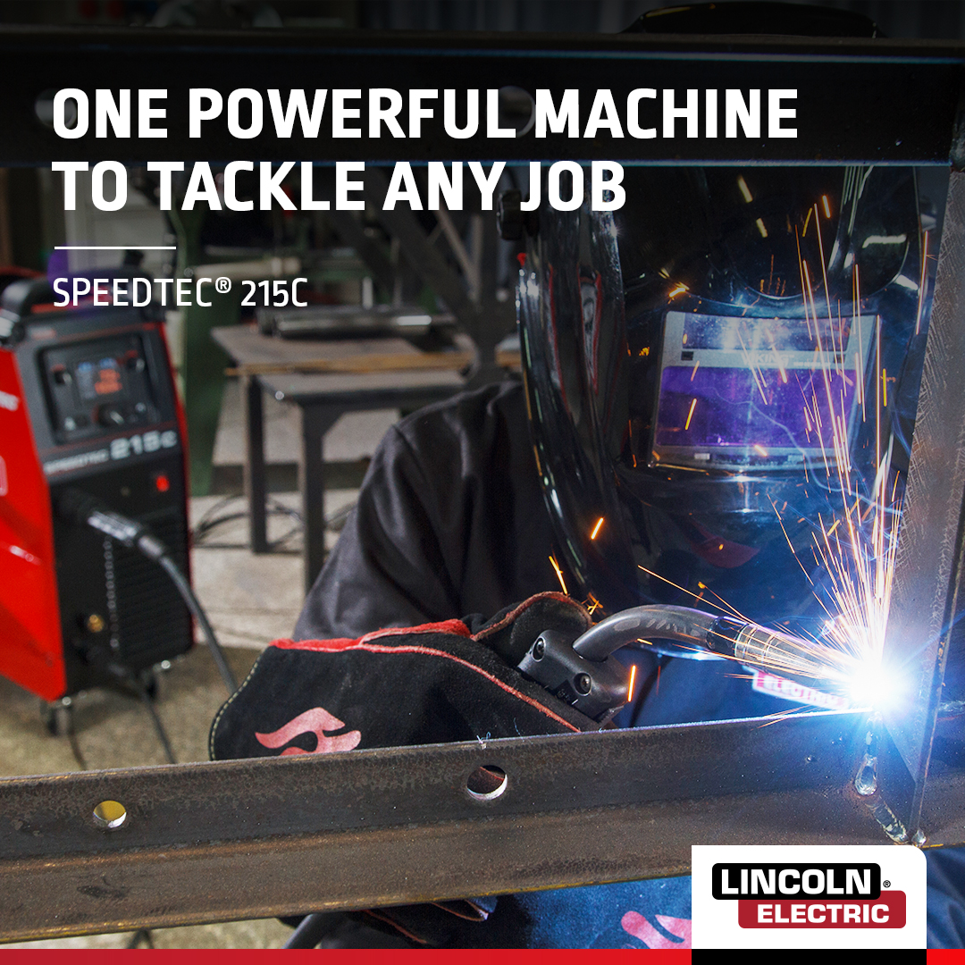 LEAsiaPacific's tweet image. Introducing the SPEEDTEC® 215C: a compact yet robust single-phase inverter multi-process machine. Versatile for MIG, Stick, or TIG applications.

Discover more at bit.ly/lenseaSpeedtec

#weldred #welding # LincolnElectric #Speedtec