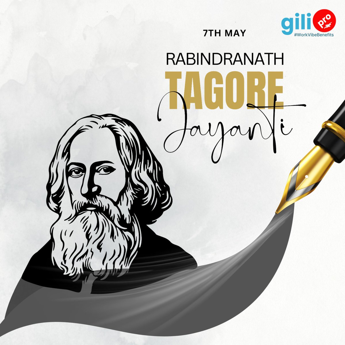 Celebrating the birth of a visionary poet, philosopher, and Nobel laureate. Happy Ravindranath Tagore Jayanti! 🌟

#gilipro #rabindranathtagore #rabindranathtagorejayanti #birthanniversary #poet #philosopher #nobellaureate #workvibebenefits