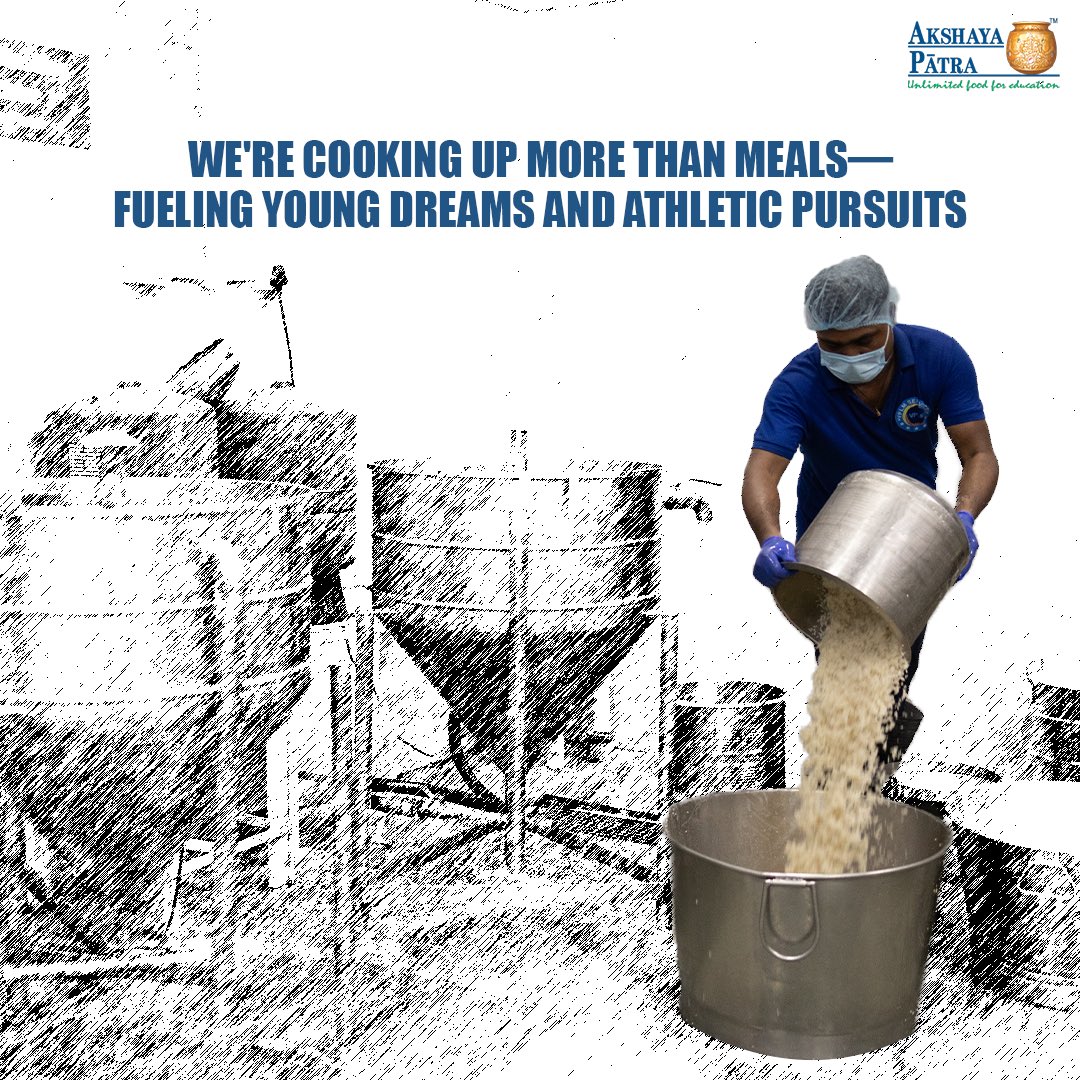 This World Athletics Day, we spotlight the crucial role of nutrition in shaping tomorrow’s athletes. At Akshaya Patra, we're committed to providing the essential meals that empower young athletes to achieve their full potential. Your support helps us continue this vital…