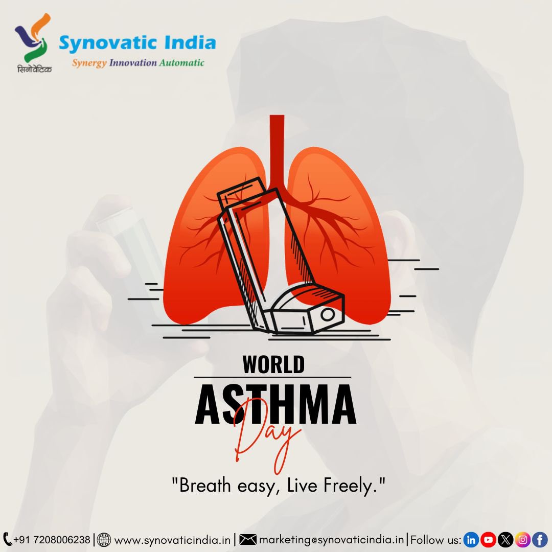 Breathing is the essence of life; let’s unite to ensure every breath counts.
#WorldAsthmaDay #Asthmaday #SynovaticIndia #Syngery #Innovation #Automatic #AsthmaAwareness