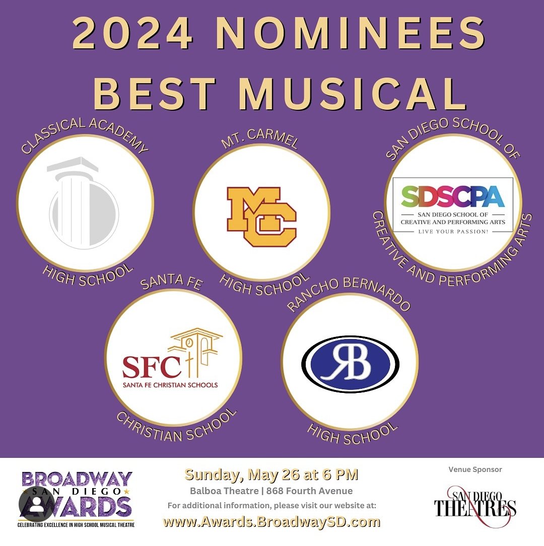 🎭@PowayUnified actors cleaned up the @BroadwaySDAward nominations: 🎉Shira (Cady/MeanGirls), Chloe (Cinderella/IntoWoods), Kathryn (Fiona/Shrek), Corinne (Ariel/LittleMermaid), Carlos (Shrek/Shrek), Tyler (Seymour/LittleShop), @TheatreAtTheMount (IntoWoods), @RBHSDrama (Shrek)!