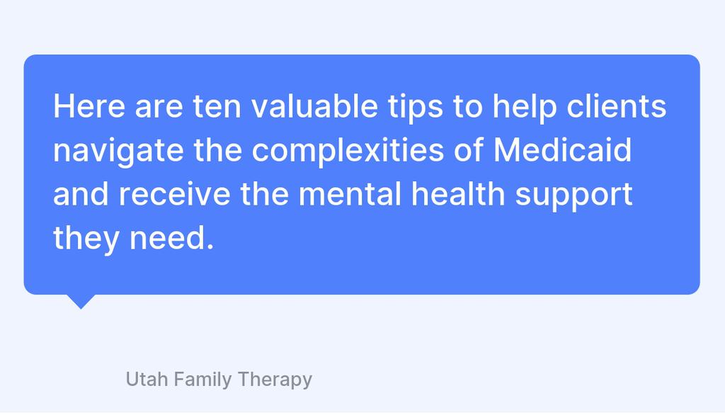 In Utah, strides have been made to enhance mental health services for Medicaid clients.

Read more 👉 lttr.ai/ASRfm

#medicaid #MedicaidProvider #Anxietytreatment #Utahfamilytherapy #MentalHealth #Onlinetherapy #Anxietytherapy