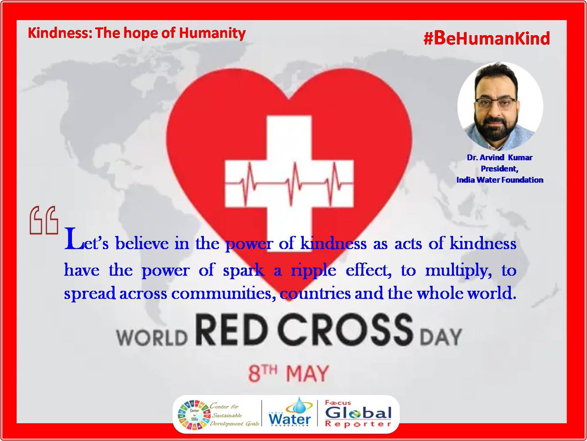 drarvindkumar1's tweet photo. #WorldRedCrossDay2024 #BeHumanKind #Awareness #ClimateCrisis #AyushmanBharat #LargestVaccineDrive #AmritMahotsav #Health #TheHopeForHumanity @IndianRedCross @RedCrossAU  @Indianredcross2 @PMOIndia @narendramodi @NITIAayog @mandaviya_in @WHO  @DrTedros @moayush @AyushmanNHA @MoHFW_INDIA @DeptHealthRes @MoHFW_GUJARAT  @UNICEF @UNESCO  @NATIONALHEALTH9 @aiims_newdelhi @IndiaWaterFoun1 @drarvindkumar1 @sshwetatyagi