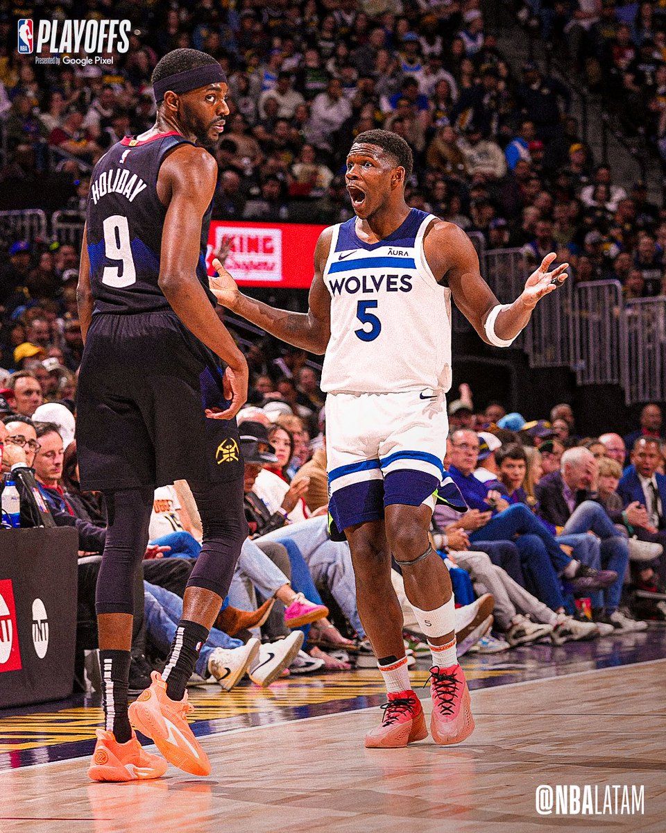 ACONTECEU O Minnesota Timberwolves vence o Nuggets de novo em Denver, e irão voltar pra Minnesota com uma vantagem de 2-0 na série Um atual campeão NUNCA venceu uma série onde ele perdeu os dois primeiros jogos em casa