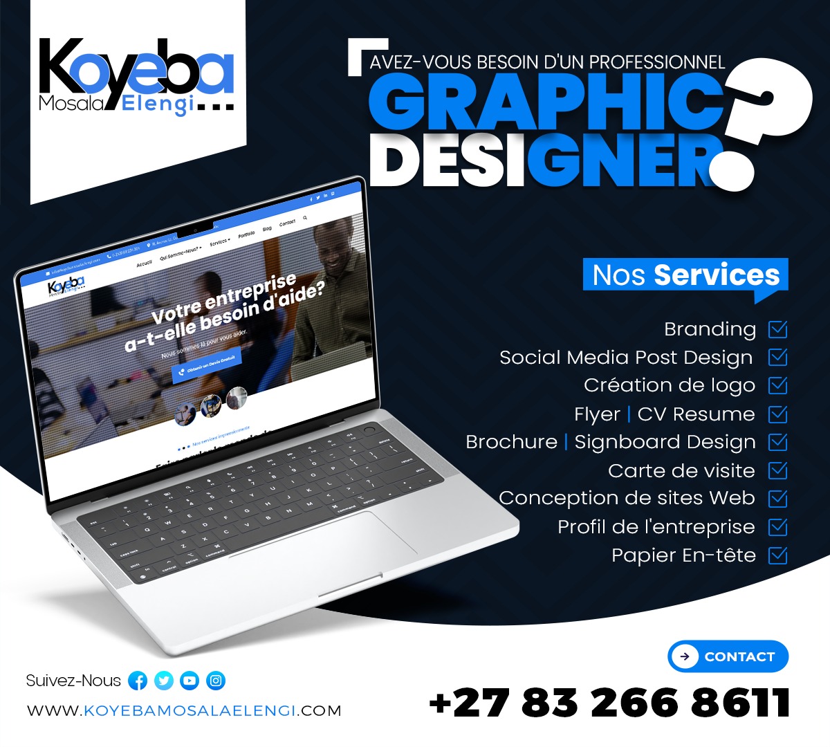 Koyeba Mosala Elengi👌
Chez c'est la qualité👌
#digitalart #DigitalArtist #GraphicDesign #digitalmarketing #marketingagency #marketingbusiness #GraphicDesigner