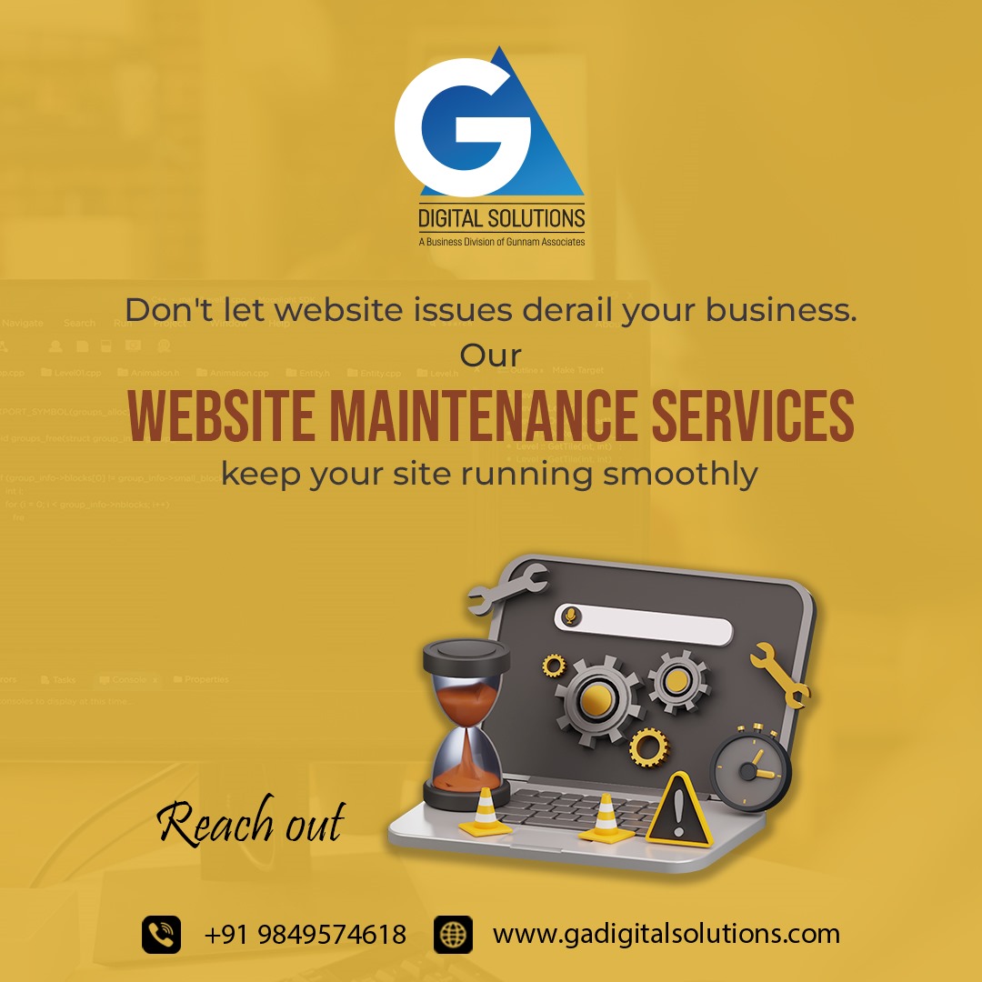 From updates to backups, we handle it all. Contact us now
#gadigitalsolutions #websiteservices #websitemaintenanceservices #Backups #digitalmarketing #malwareremoval #contentmarketing #SearchEngineMarketing #design #websitedesign #socialmediamarketing #DigitalStrategy