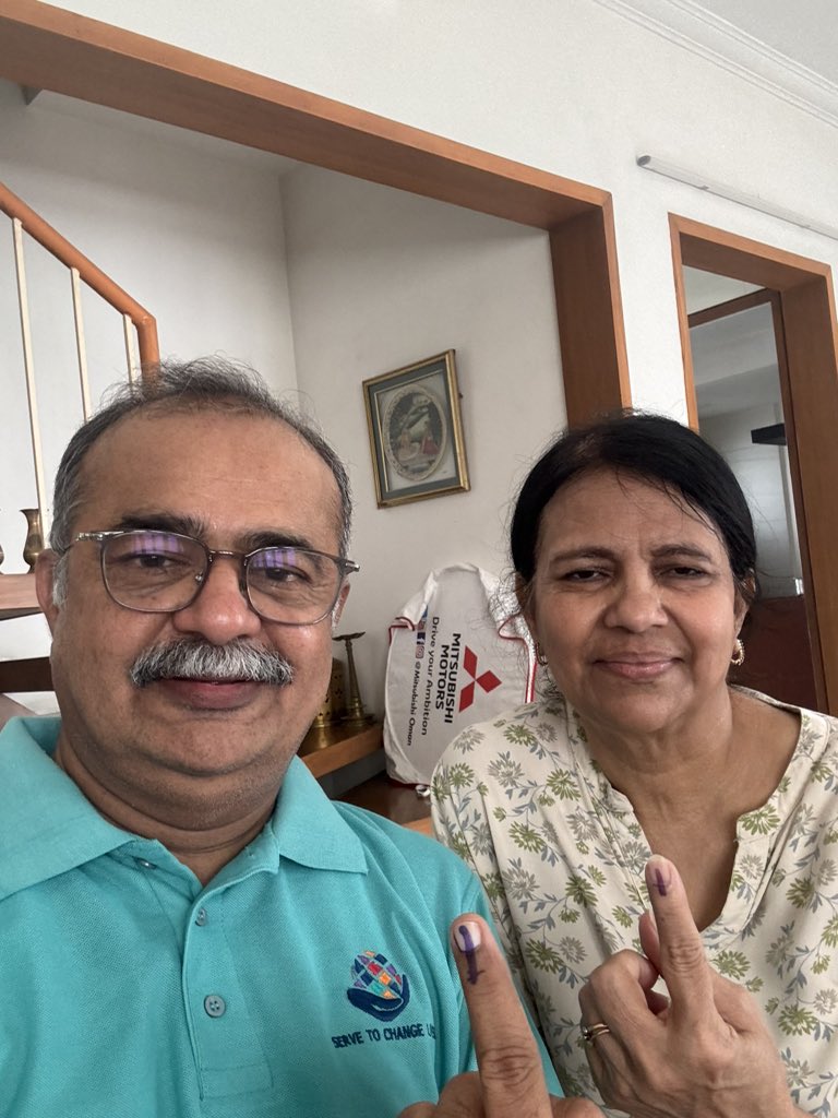 *Our duty as a responsible citizen.* Voted for Strong, Safe, Super Power Bharat...🌺