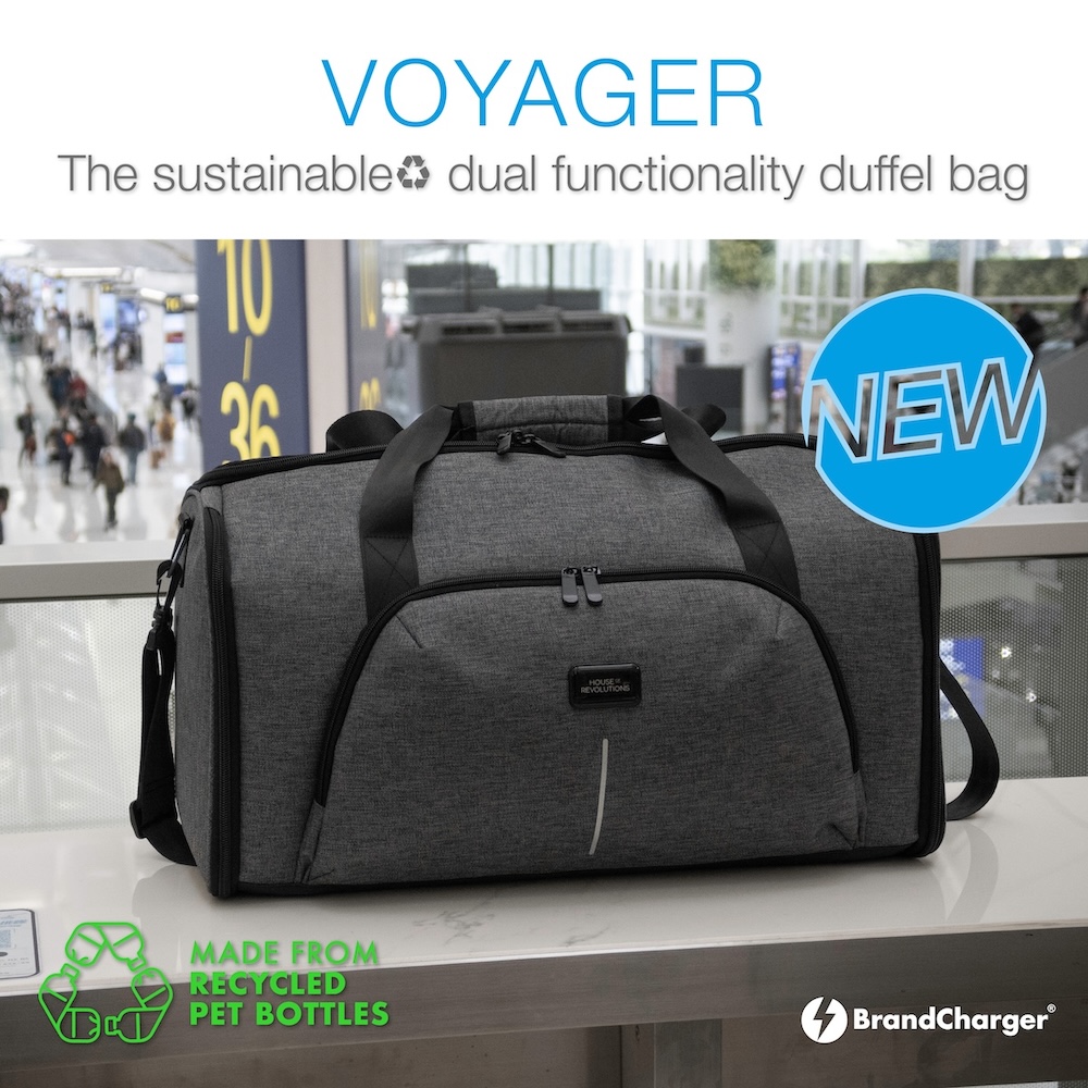 NEW 🤩 Voyager, the epitome of style and sustainability ♻️.
This duffel bag, ingeniously crafted from recycled♻️ PET bottles, is your versatile travel essential. 

#brandcharger #giftideas2024 #GreenGifting #RecycledPETPresents #SustainableSwag #EcoFriendlyFavors #CustomEcoBags