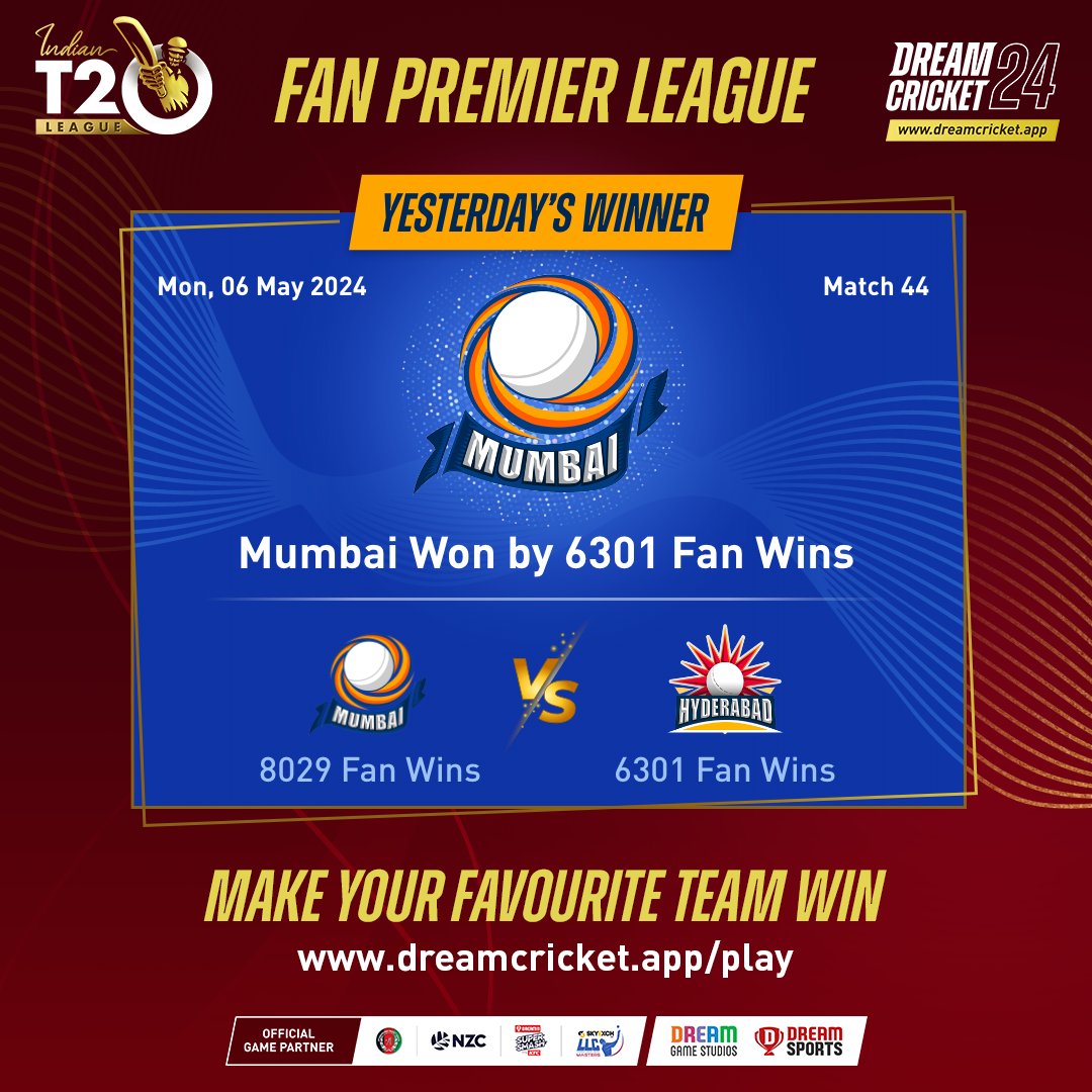 Big Win for Mumbai fans yesterday. Who are you supporting today Delhi or Rajasthan? #dreamcricket2024 #indiant20league #Cricket