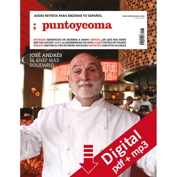pyc_revista's tweet image. Ya está en la calle el número 108 de nuestra revista para aprender español con muchos temas de actualidad. 

En portada: el chef español José Andrés. Su ONG @WCKitchen con @openarms_fund llevó alimentos a Gaza y sufrió un ataque que mató a 7 voluntarios. #spanishteachers