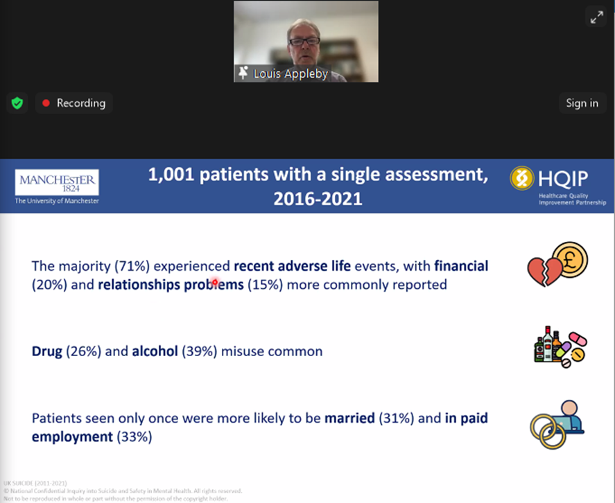 Between 2016-2021, there were an average of 167 patient deaths/year in those who had received a one-off assessment. Many had experienced recent adverse life events but were not offered further treatment. Awareness of risk and care is needed when considering discharge #NCISH2024