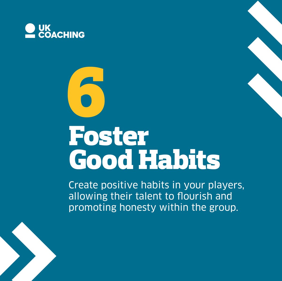 6️⃣ 'Foster Good Habits' – Building positive habits in players is crucial and can lead to both personal and team growth @horsesheed (7/8)
