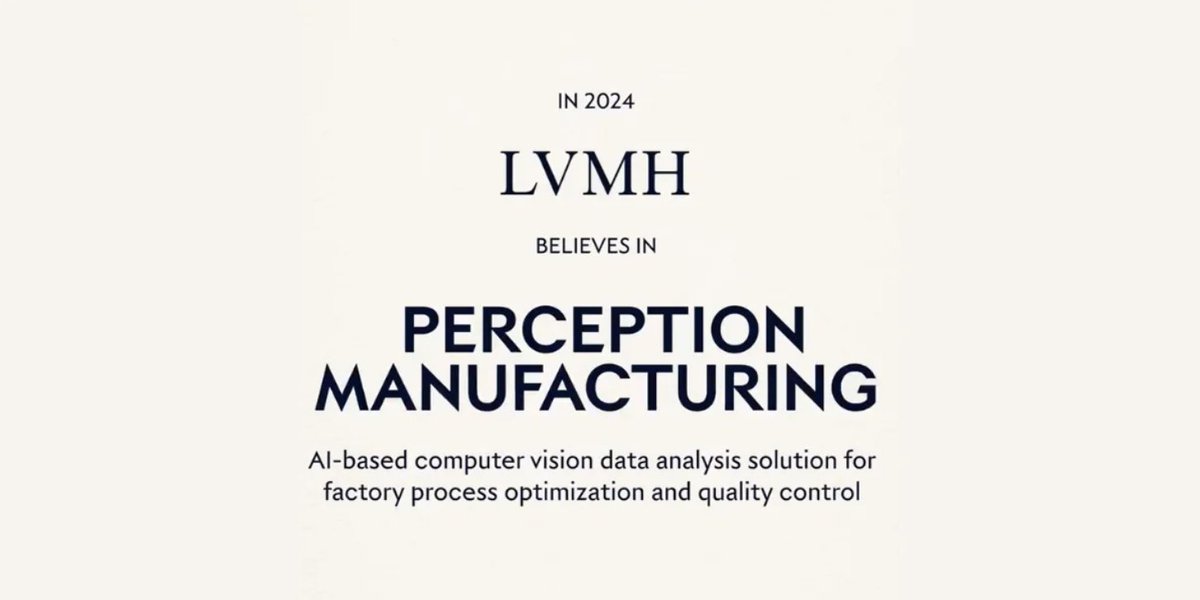 📢 Perception Manufacturing remporte le prix @LVMH Innovation Award « Operations Excellence » 🏆 Une récompense prestigieuse qui reconnaît les innovations les plus prometteuses dans le domaine industriel du luxe 👏🌱 L'article 👉 lc.cx/w9gpw-aI7NA