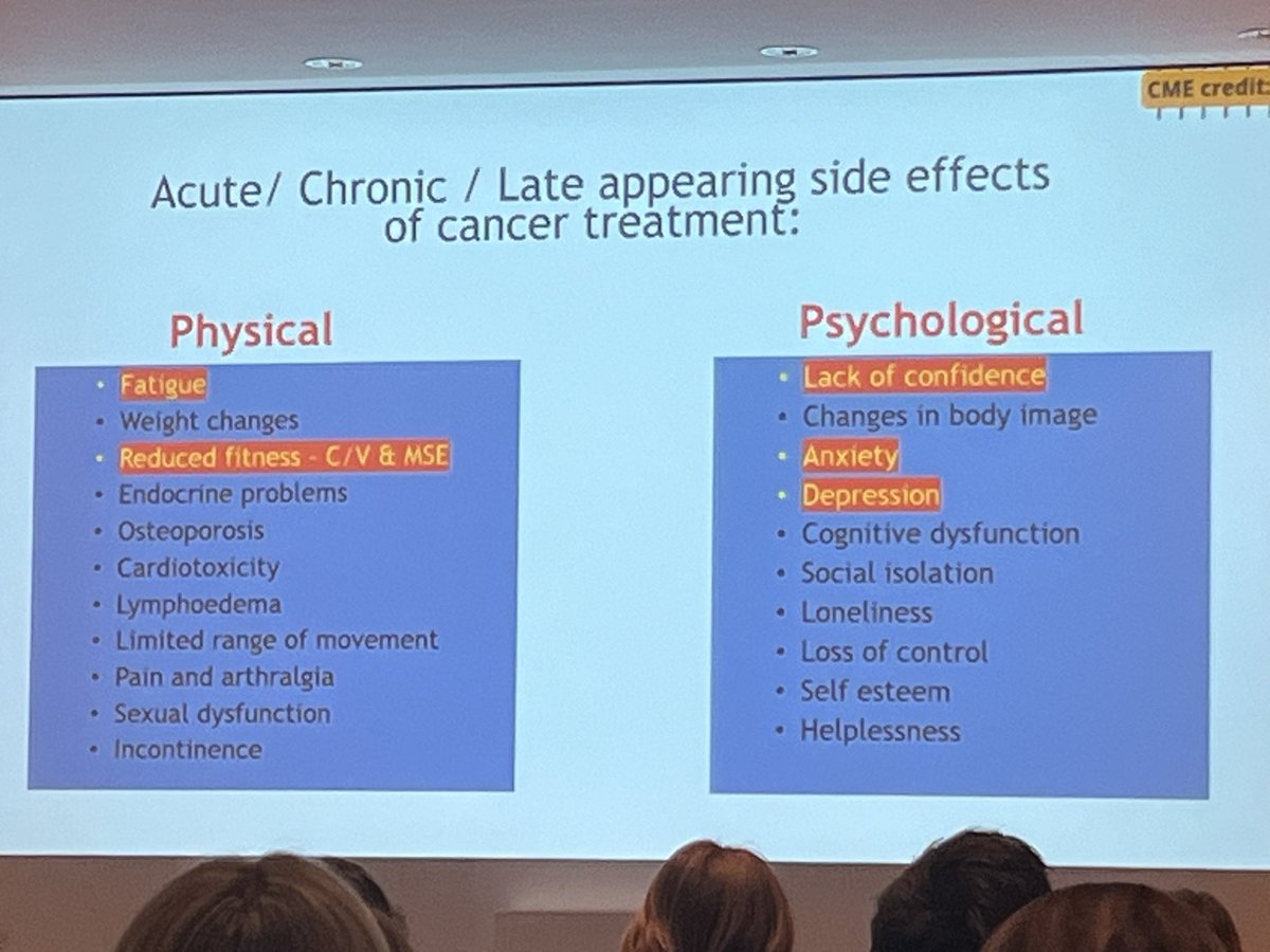 A wonderful presentation by Prof Anna Campbell @CanRehab from the UK, investigating the impact of exercise before, during and after cancer! @ESTRO_RT #ESTRO2024